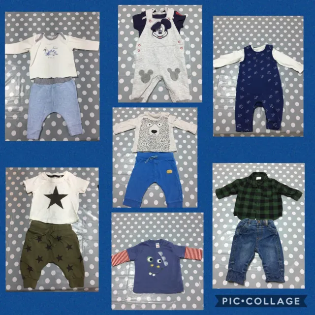 Baby Boy Clothes Bundle, 0-3 Months, Disney, F&f, M&S, Next, George, (13 Items)