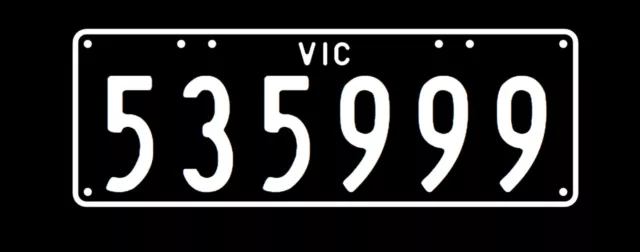 Vic Heritage Style Number Plates