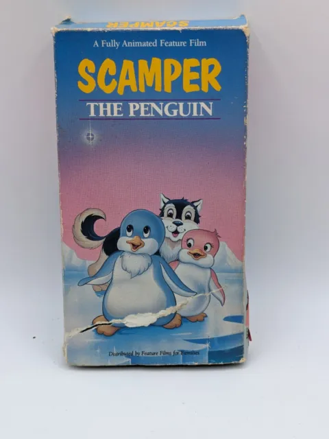 Scamper the Penguin VHS Tape 1992 Fully Animated Family Feature Film