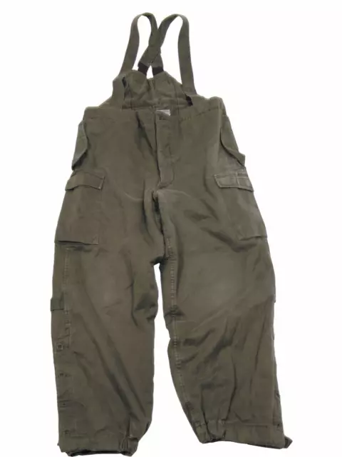 Austrian army surplus thermal trousers / dungarees with braces