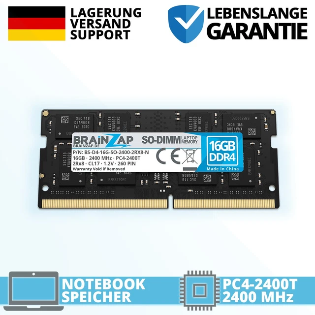 BRAINZAP RAM DDR4 4GB SO-DIMM 2400MHz | Modulo Per Notebook PC4-2400T CL17
