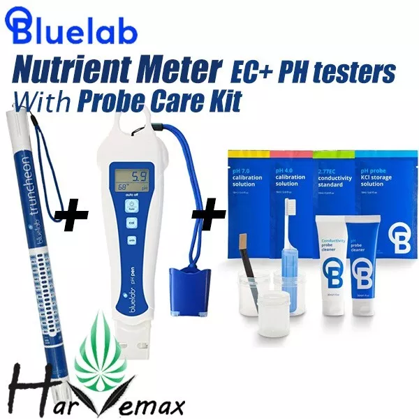 Hydroponics Bluelab Digital PH Pen Meter&Truncheon EC Tester&Proboe Care Kit