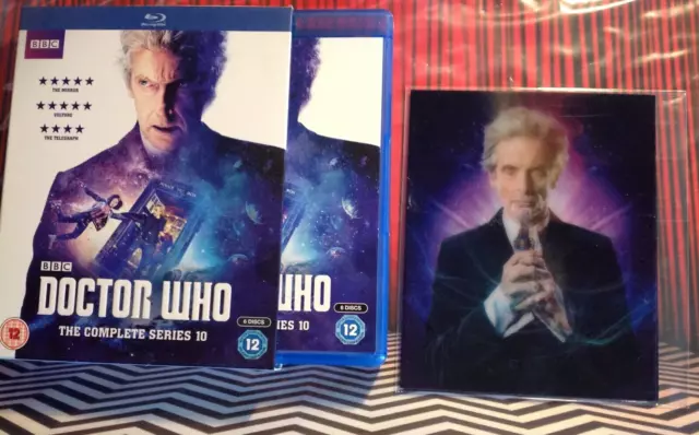 DOCTOR WHO Complete Series 10 (Blu-ray, 6-Disc) +SLIPCOVER & 3D LENTICULAR CARDS