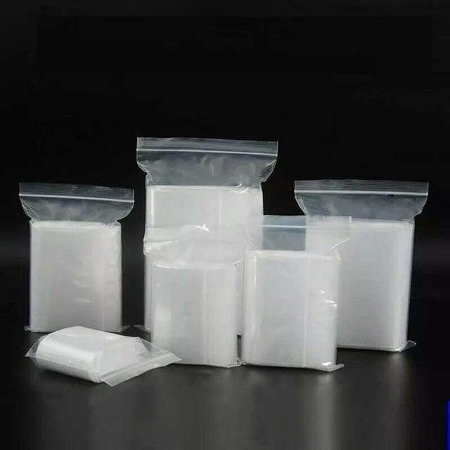 100 Plastique Sac 100pcs 3 Tailles Baggy Sacs Mini Refermable Auto Joint