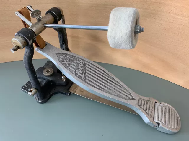 LEEDY WL Bass Kick Drum Pedal 50s 60s Vtg Slingerland Slingerleedy Era Nickel
