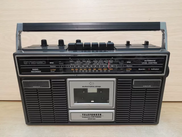 Telefunken Bajazzo CR7000  Radio Cassette Recorder Vintage Rarität