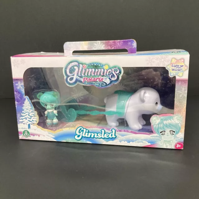 Figura de personaje Glimmies Polaris trineo brillante el trineo mágico iluminado juguete NUEVO