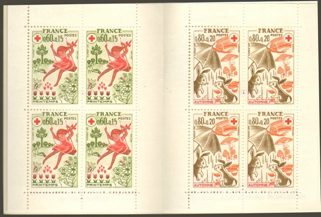 Carnet De Timbres Croix-Rouge Francaise 1975