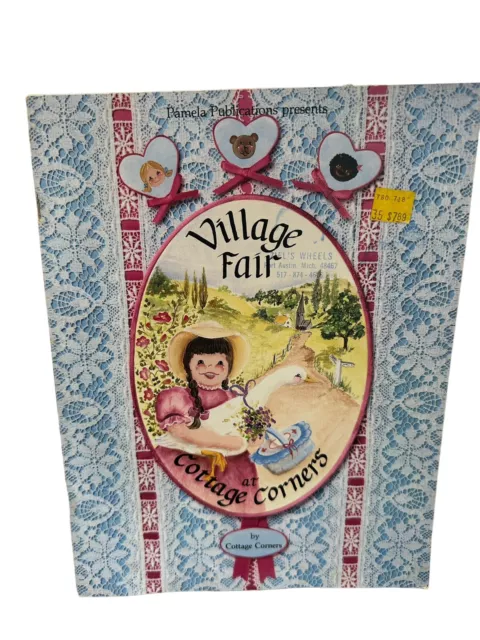 Feria del pueblo en las esquinas de la cabaña patrones de pintura decorativa libro artesanal 1987
