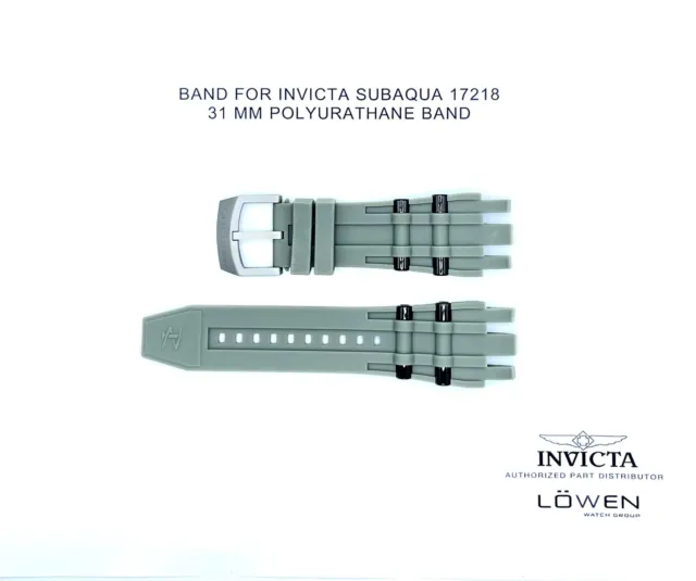 Authentic Invicta Subaqua 17218 Gray Polyurethane 31mm Watch Band