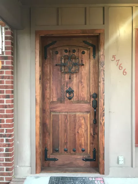 Rustic reclaimed lumber square top door solid wood story book winery Doug Fir