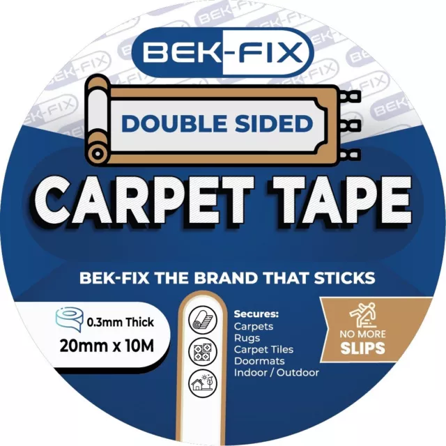 Double Sided Carpet Tape 10m Roll Extra Strong Heavy Duty Multi-Purpose Adhesive