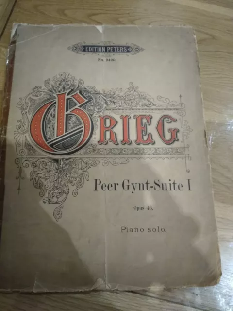 Antique Piano Music Grieg Peer Gynt-suite Opus 46 Piano Solo Antique Piano Music Grieg Peer Gynt-suite Opus 46 Piano Solo