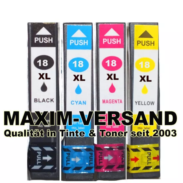 4x Tinte für Epson XP400 XP402 XP405 XP410 XP412 XP413 XP415 XP420 XP422 XP425