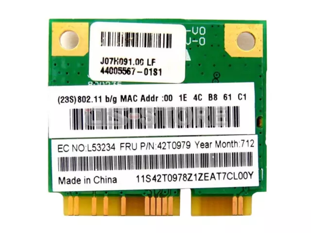 IBM Lenovo 42T0979 43Y6511 Atheros AR5007EG AR2425 AR5BHB63 WLAN Wireless Card