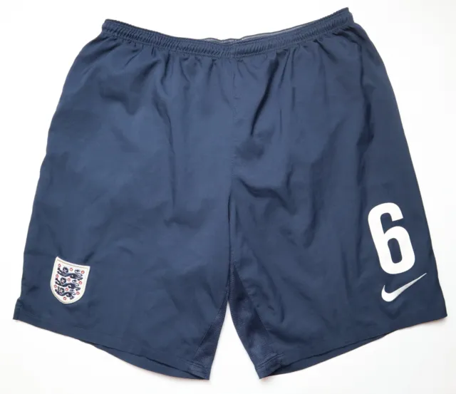 England 2013/2014 Home Player Issue 6 Jagielka Football Soccer Shorts Nike Men L
