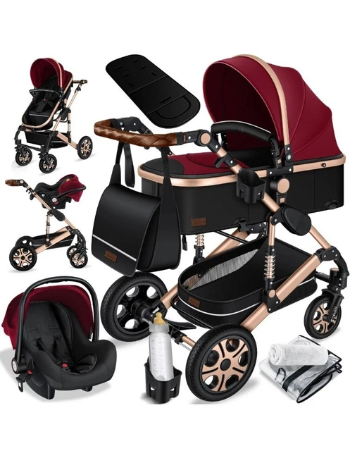 KESSER® Loops 3 in 1 Kombi-Kinderwagen Buggy Reisebuggy inkl. Auto- Babyschale