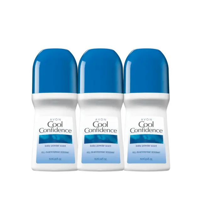 Avon Cool Confidence Roll-On Deodorant | 3 Value Pack | 2.6Oz Each