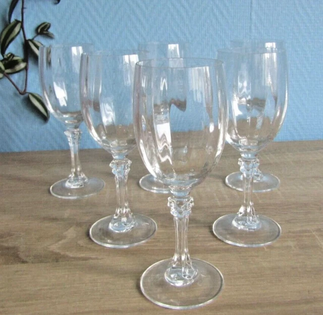 Verres a pied a vin ou a eau ESSO OCTIME BLACK FRANCE Luminarc vintage 70 - Arts de la table