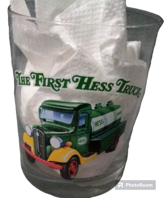 Hess 1996 4"Glass Tumbler 82' The First Hess Truck Tanker Classic Truck