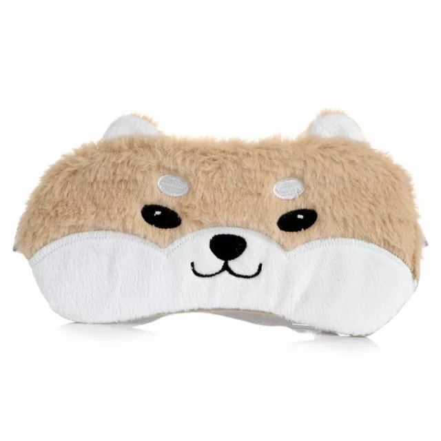 EPP42 // Augenmaske Schlafmaske Schlafbrille Shiba Inu Hund Plüsch flauschig