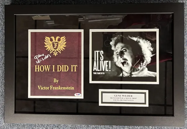 Gene Wilder Signed Young Frankenstein Framed Replica Movie Prop PSA/DNA COA