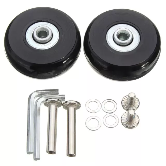 1Pair 50mm Luggage Suitcase Replacement Wheels Axles Wrench Repair Tools