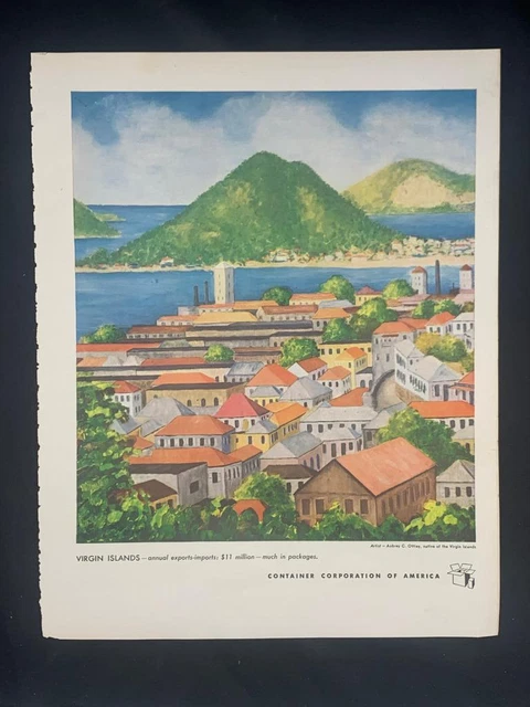 Magazine Ad* - 1950 - Container Corporation of America - Aubrey Ottley artwork