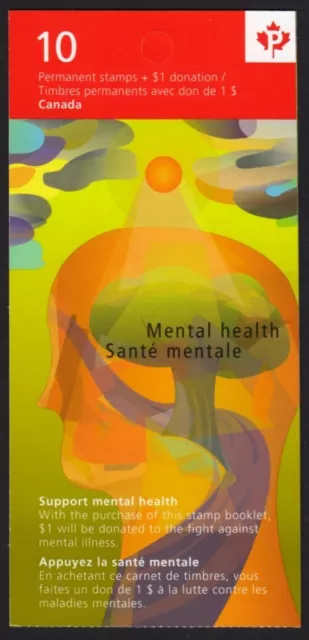 MENTAL HEALTH = BACK of BOOK = Booklet of 10 stamps MNH Canada 2009 #B15a