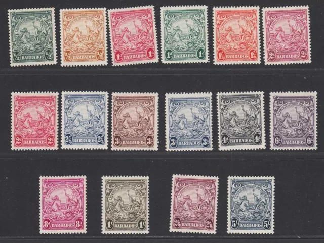 Barbados 1938 Arms of Colony Set MNH           - Zisl