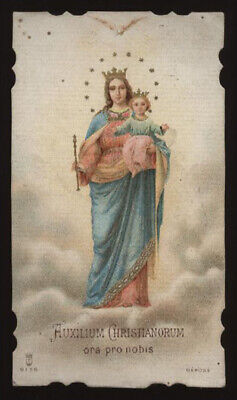 santino cromo-holy card S.LEGA n.9136 AUXILIUM CHRISTIANORUM 