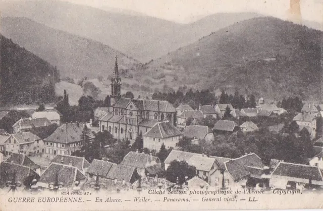 CPA AK 68 EUROPEAN WAR in ALSACE - WILLER SUR THUR - Panorama 1917