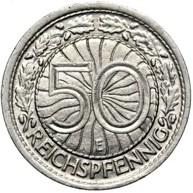 Deutsches Reich - Weimarer Republik - J. 324 - Münze - 50 Reichspfennig 1930 E