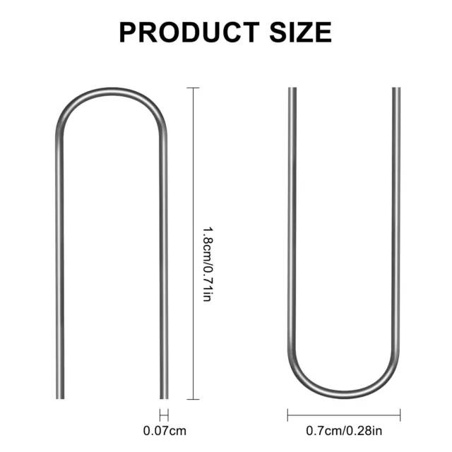 Nichrome Câble Jump Anneaux 21 Calibre / 0.7mm en Forme de U Ceramic Crochet