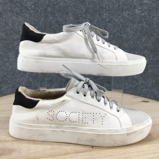 Sole Society Shoes Womens 8.5 M Terlana Casual Low Sneakers White Faux Leather