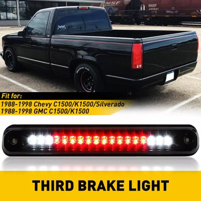 SMOKED FOR 1988-1998 Chevy C/K1500 Silverado GMC LED 3rd Brake