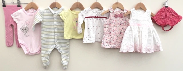 Baby Girls Bundle Of Clothing Age 0-3 Months H&M Mothercare George