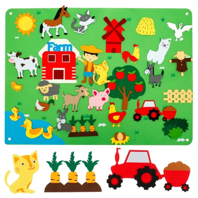 3.5Ft Felt Farm Story Board Children's Teaching Early Learning Interactive Play