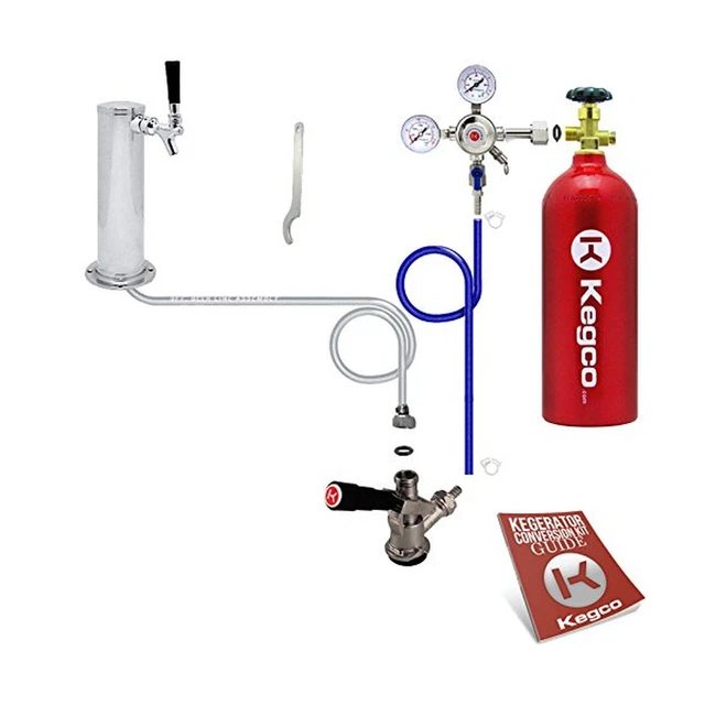 Kegco Standard Tower Kegerator Conversion Kit 5 Lb CO2 Tank Compact BF STCK 5T