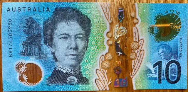 🌟2x RARE AUS pair new $10 ten dollar notes prefixes BA mint