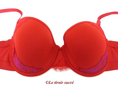 PASSIONATA Double Je soutien gorge mini wire triangle rouge lingerie neuf 
