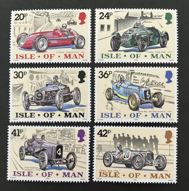 ISLE OF MAN 1995 MNH SET - 90th ANNIVERSARY OF MOTOR RACING ON IOM