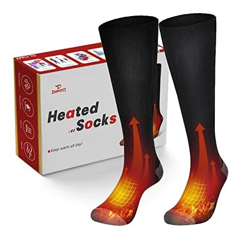 Dumoyi Heated Socks for Women and Men with 3 Heat Settings-Rechargeable Washa...
