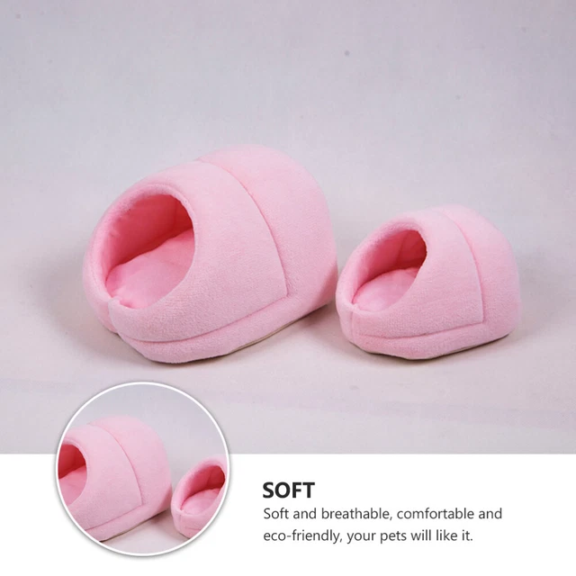 2pcs Guinea Pig Hideout Kleine Pet Hamster Bett Chinchilla Bett Cozy 3