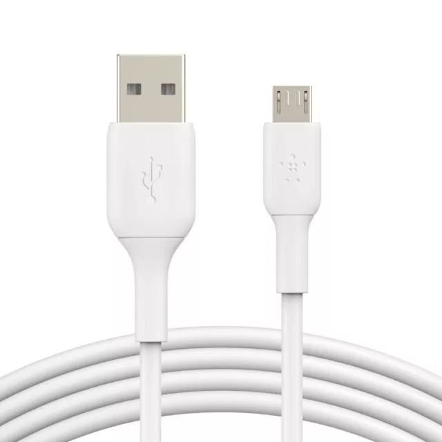 Genuine BELKIN Boost Charge USB A to Micro USB Cable 1M-White *Brand New Sealed*