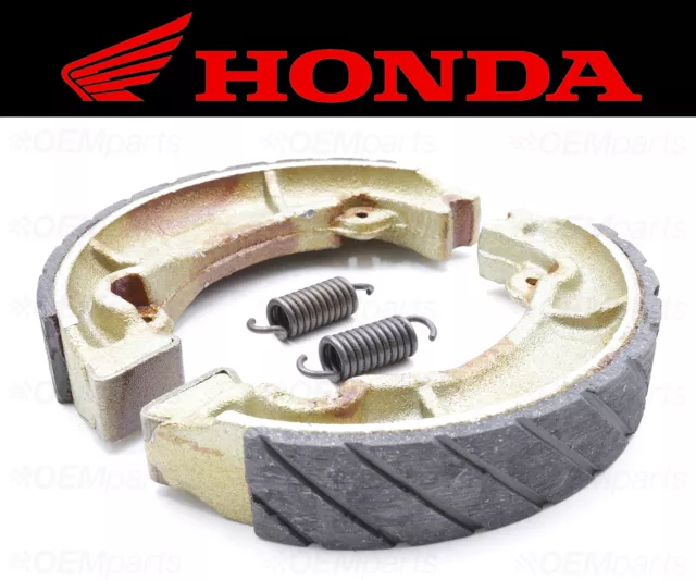 Set of (2) Honda Water Grooved REAR Brake Shoes and Springs #43120-KA3-832