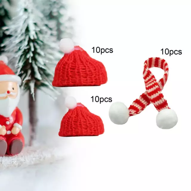 Lot de 10 mini écharpes de Noël pour poupées