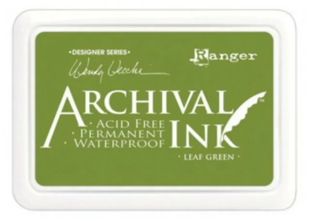 Ranger Archival Ink Pad Non Bleed Permanent Fade Resistant - Leaf Green