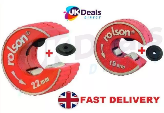 Rolson Rotary 15mm 22mm Copper Pipe Tube Cutter Self-Locking spare Slicer Wheels