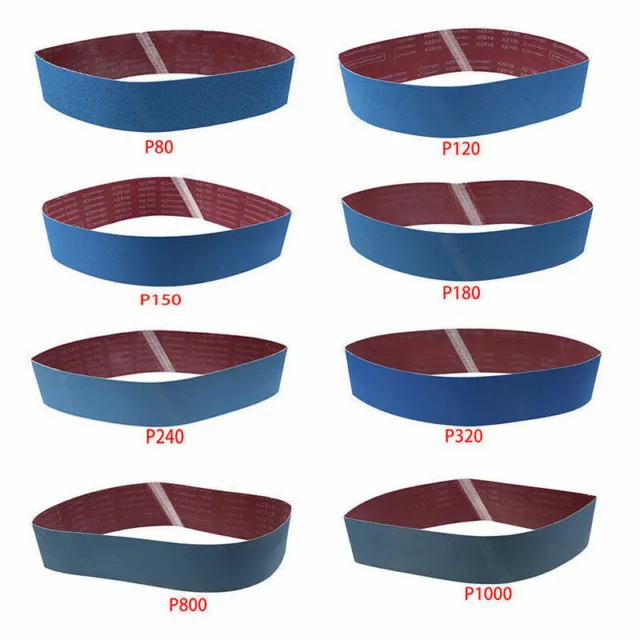 4" x 36"/100x915mm Aluminium oxide Sanding Belts 80-1000 Grit Grinding Sandpaper 2